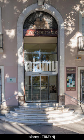 Cadiz, Spanien - Mai 31th, 2019: Cadiz Museum Main Entry. Andalusien, Spanien Stockfoto