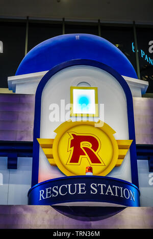 Singapur - Dec 11, 2018: Weihnachten mit Robocar Poli und Freunde an der Marina Square, Singapore. Stockfoto