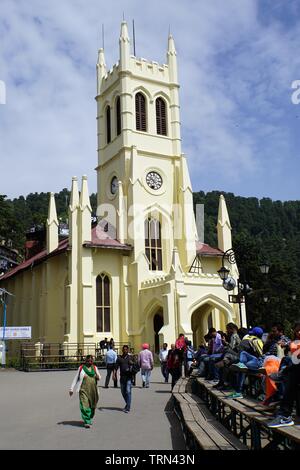 Nahaufnahme der Kirche Christi auf dem Grat Stockfoto