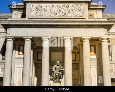 Velazquez Eintrag zu Prado Museum, Madrid, Spanien Stockfoto