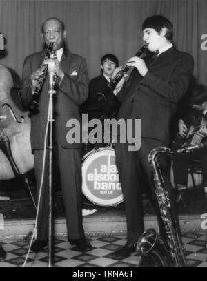 Edmond Hall, Andy Cooper, Billy Recht und Alan Elsdon Band, 1966. Schöpfer: Brian Foskett. Stockfoto