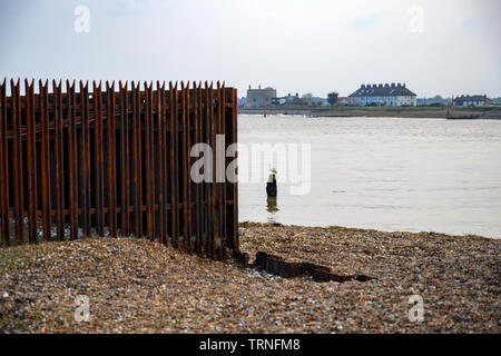 Felixstowe Ferry gesehen von bawdsey Fähre, Suffolk, England. Stockfoto