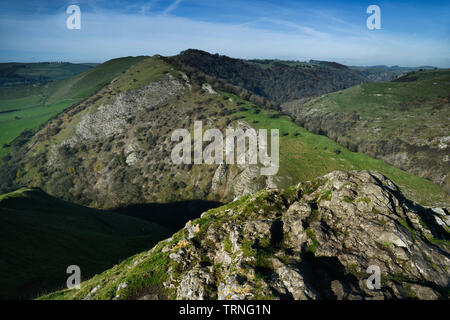 Bunster Hill und Dovedale von Thorpe Cloud Stockfoto