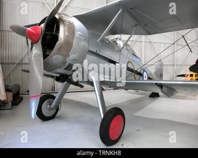 Gloster Gladiator Mk1 Fighter Biplane, Großbritannien Stockfoto