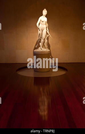 Estatua de Diana de Jean-Antoine Houdon (1780). Arte Europeo. Museo Gulbenkian, Plaza de España, Ciudad de Lisboa, Portugal, Península Ibérica, Europa Stockfoto