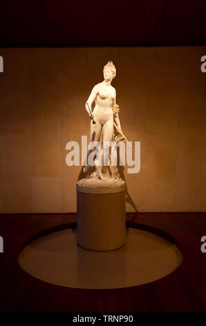 Estatua de Diana de Jean-Antoine Houdon (1780). Arte Europeo. Museo Gulbenkian, Plaza de España, Ciudad de Lisboa, Portugal, Península Ibérica, Europa Stockfoto