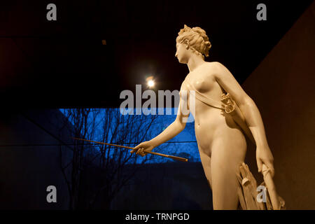 Estatua de Diana de Jean-Antoine Houdon (1780). Arte Europeo. Museo Gulbenkian, Plaza de España, Ciudad de Lisboa, Portugal, Península Ibérica, Europa Stockfoto