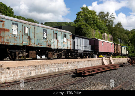 BR Rollmaterial Full Frame, Richard Beeching, Baron Beeching, Metall, Schienenverkehr, Niet-Werkzeug, Farbe Bild, Zug - Fahrzeug Stockfoto