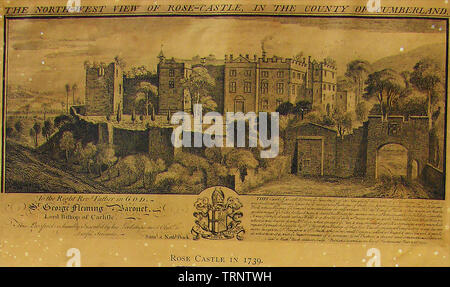 ROSE Schloss Cumberland (Cumbria) GROSSBRITANNIEN 1739 Stockfoto