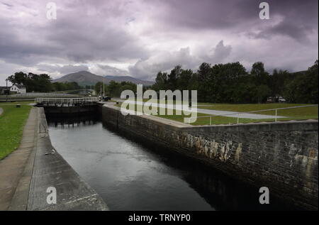 Der cALEDONIAN CANAL, NEPTUNES TREPPE, FOPRT WILLIAM Stockfoto