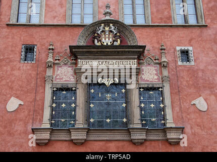 Südfassade Fenster der Prager Altstadt Hall Stockfoto