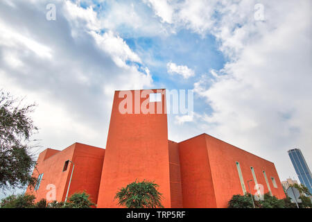 Monterrey, Mexiko - 9 Dezember, 2018: MARCO, Museum für Zeitgenössische Kunst (Museo de Arte Contemporaneo) Wahrzeichen der Stadt Macroplaza Stockfoto