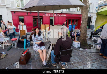 Paris Frankreich Frühling Mai 7, 2016 Montmartre Stockfoto