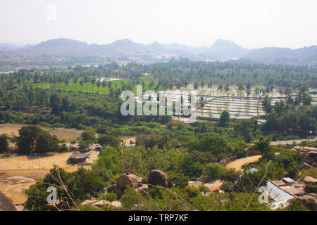 Atemberaubende Landschaft von Hampi, Karnataka, Indien Stockfoto