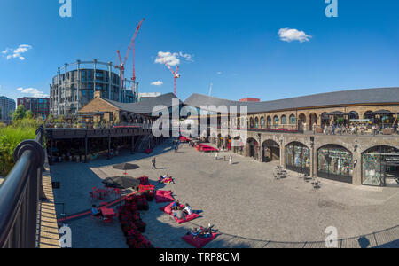 Kohle TROPFEN HOF, neue Shopping Bezirk im Herzen von King's Cross, London, England Stockfoto