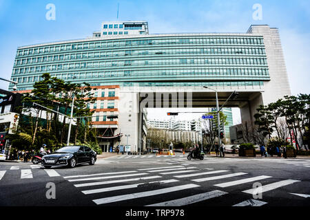Seoul, Südkorea - 10. April 2018: Die Hongik Universität ist eine Universität in der Mapo-gu Bezirk Seoul. Stockfoto