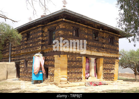 Alte Kloster Debre Damo Gebäude, Tigray, Äthiopien Stockfoto