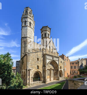 Frankreich, Saone-et-Loire, Macon, Vieux Saint Vincent, alte Kathedrale Saint-Vincent, primitive Kathedrale von Macon, die Fassade // Frankreich, Saône-et-Loire Stockfoto