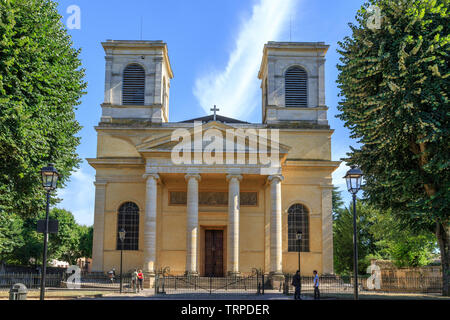 Frankreich, Saone-et-Loire, Macon, Saint Vincent Kathedrale Kirche vom XIX Jahrhundert, neoklassizistischen Fassade // Frankreich, Saône-et-Loire (71), Mâcon, Église c Stockfoto