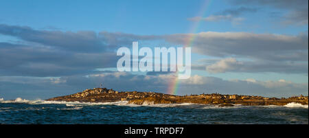 Arco Iris de la Isla de las Focas, False Bay, Sudáfrica, África Stockfoto