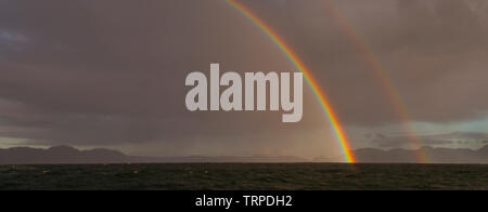 Arco Iris en False Bay, Sudáfrica, África Stockfoto