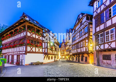 Straßburg, Elsass, Frankreich. Traditionelle Fachwerkhäuser Petite France. Stockfoto