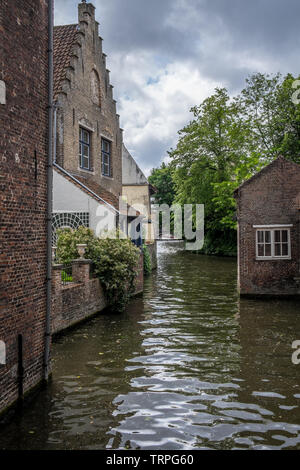 Kanälen in Brügge. Stockfoto