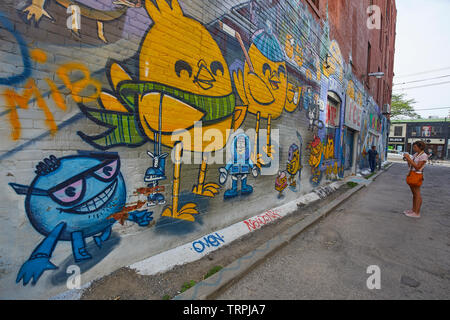 Graffiti Alley in Toronto, Kanada Stockfoto