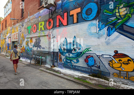 Graffiti Alley in Toronto, Kanada Stockfoto