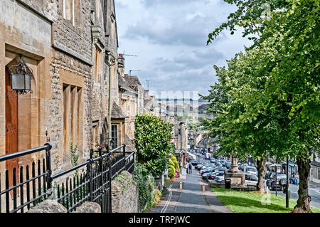 Burford (England, Cotswolds) High Street; Straße in Burford Stockfoto