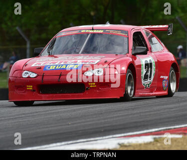 Philip Jung, Mitsubishi Colt 2000, SpeedFest Silhouetten, Amerikanische Speedfest VII, Brands Hatch, Juni 2019, Automobile, Autosport, Autos, Stromkreis raci Stockfoto