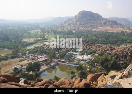 Atemberaubende Landschaft von Hampi, Karnataka, Indien Stockfoto
