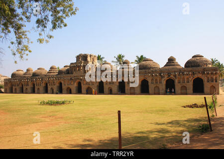 Hampi Indien Karnataka antike Architektur Stockfoto