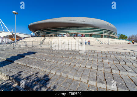 Lissabon, Portugal. Altice Arena aka Meo oder pavilhao Atlantico Pavillion. Der größte Ort in Lissabon im Parque das Nacoes aka Park der Nationen Stockfoto