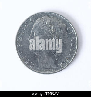 Italien 100 Lire Münze - 1957 Stockfoto