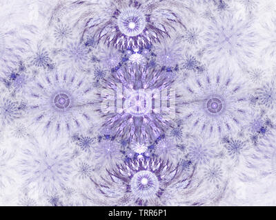 Wunderschöne fraktale Blumenkunst. Computer generierten Grafiken. Abstrakt floral Fractal-hintergrund für Kunstprojekte. Bunte Julia Fractal Art. Stockfoto