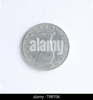 Italien 5 Lire Münze - 1954 Stockfoto