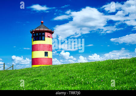 Leuchtturm in Pilsum Stockfoto