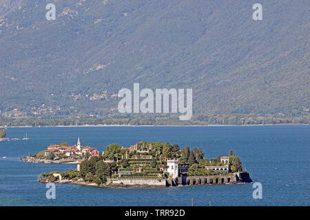 Italien Piemontesische Seen Ansicht der Borromäischen Inseln des Lago Maggiore von Stresa Stockfoto