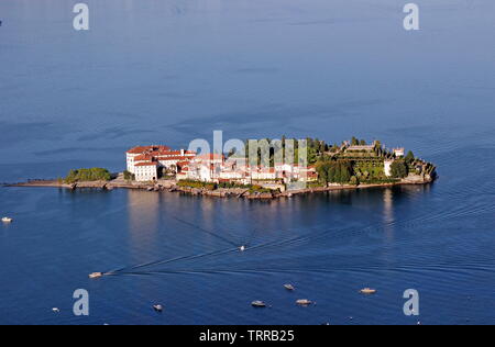 Italien Piemontesische Seen Ansicht der Borromäischen Inseln des Lago Maggiore von Stresa Stresa Stockfoto