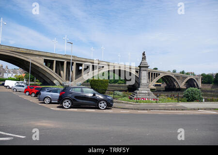 Konkrete Royal Tweed Bridge in Berwick-upon-Tweed in die 1920er Jahre Stockfoto