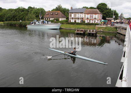 Commémoration à Pégasus Brücke du 75ème Anniversaire du Débarquement en Normandie Stockfoto