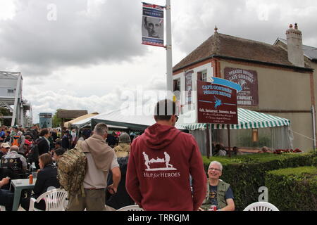 Commémoration à Pégasus Brücke du 75ème Anniversaire du Débarquement en Normandie Stockfoto