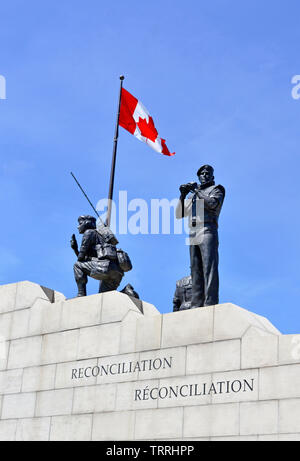 Friedenssicherung Denkmal in Ottawa, Ontario, Kanada Stockfoto