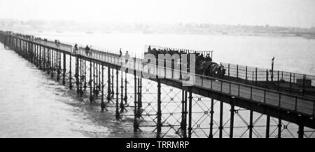 Southend Pier Eisenbahn Stockfoto