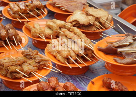 Street Food an der Jonker Street Night Market, Malakka, Malaysia Stockfoto