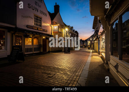 West Street in der historischen Marktstadt Faversham, Kent Stockfoto