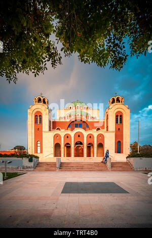 Schönen Sonnenuntergang geschossen von Ayia Sofia Kirche in Nikosia, Zypern Stockfoto