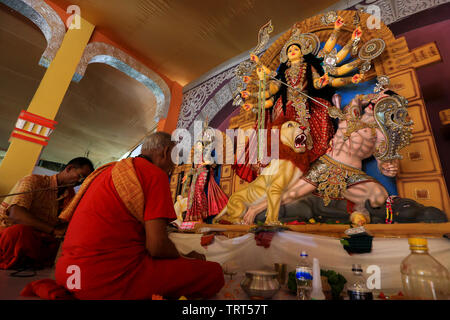 Durga Puja Feier in Dhaka, Bangladesh. Stockfoto