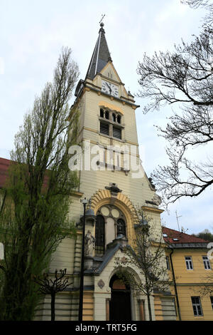 Die Außenseite des St James Parish Church, Ljubljana, Slowenien, Europa Stockfoto